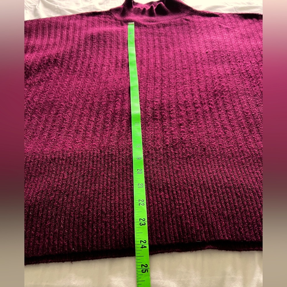 Loft Outlet Tunic Sweater in Burgundy, Size Large - Picture 5 of 6